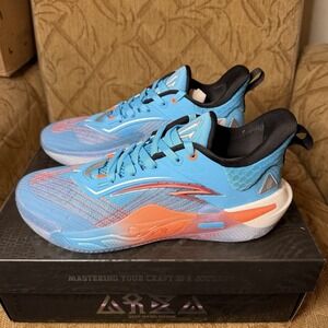 ANTA Mens' Kai1 Athletic Speed Sneakers - Blue/Orange/White Men's 8.5